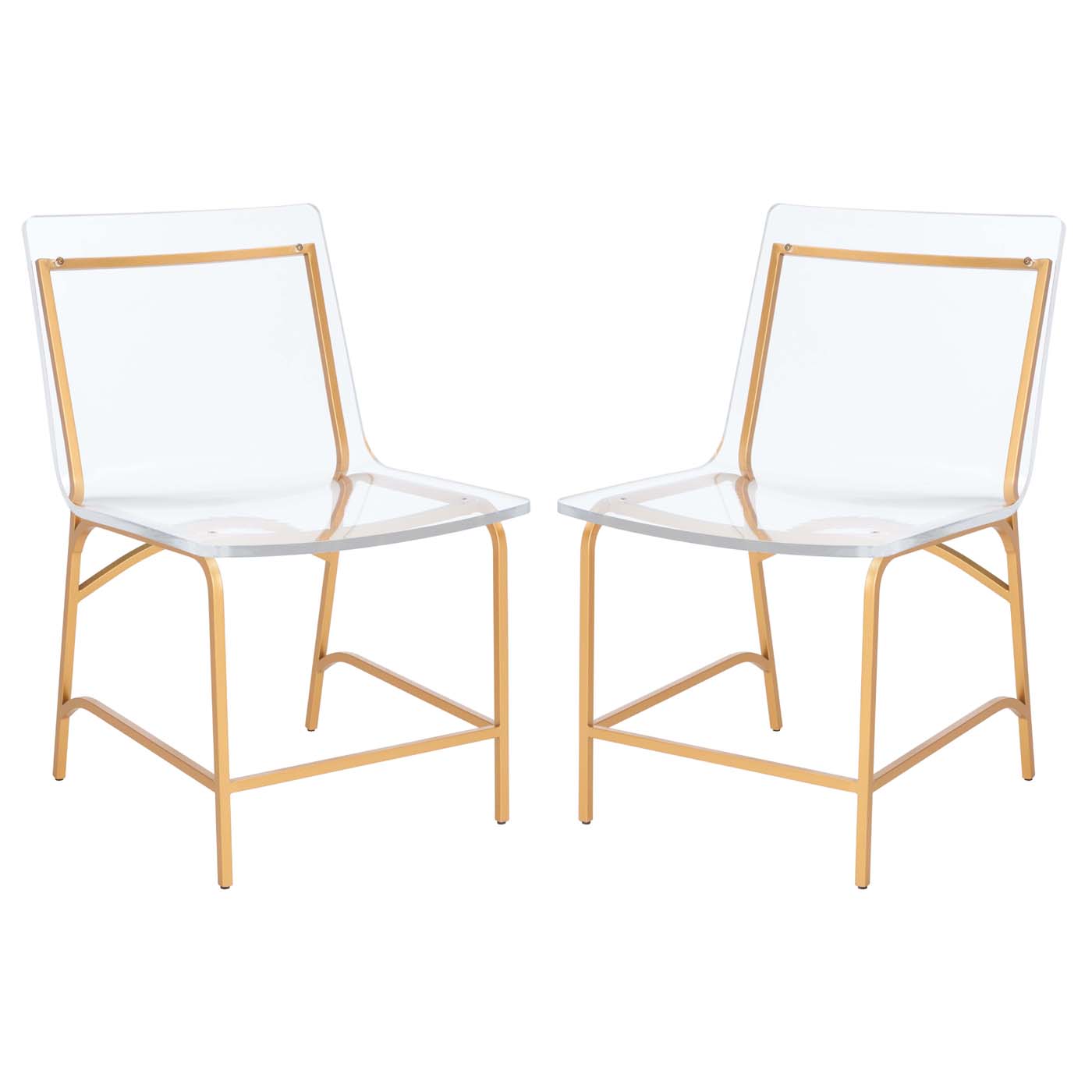 Safavieh Couture Bryant Acrylic Dining Chair - Clear / Gold