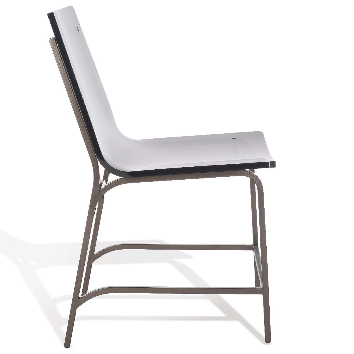 Safavieh Couture Bryant Acrylic Dining Chair - Smoke Grey / Gunmetal