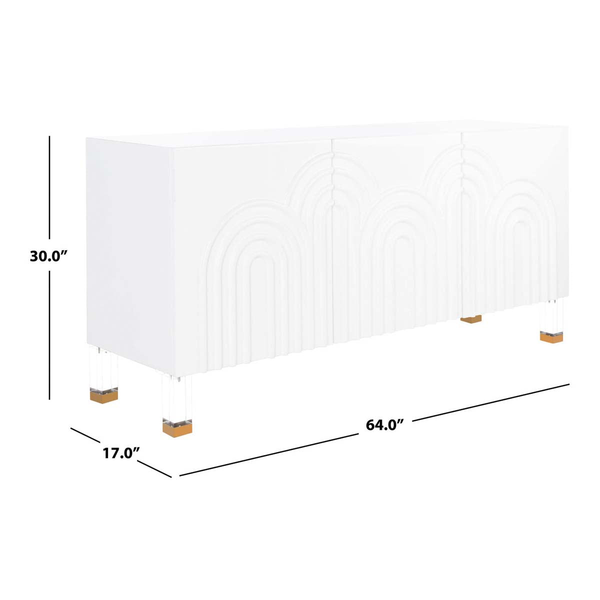 Safavieh Couture Saturn Wave Acrylic Sideboard - White