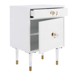 Safavieh Couture Harry 2 Drawer Side Table - White / Gold