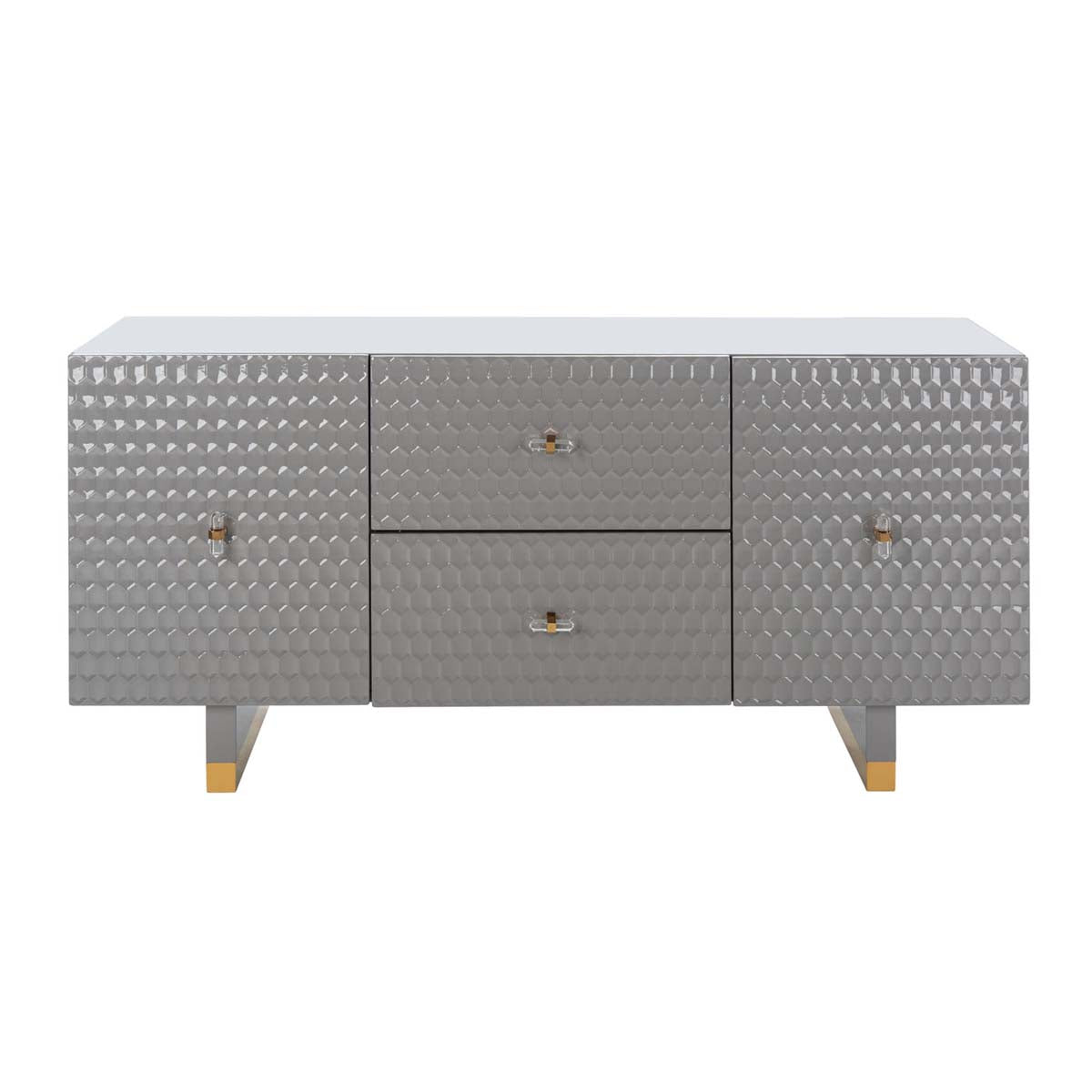 Safavieh Couture Kingsly Sideboard - Grey / Gold