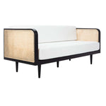 Safavieh Couture Helena French Cane Daybed - Black / Natural / Beige