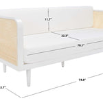 Safavieh Couture Helena French Cane Daybed - White / Natural