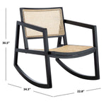 Safavieh Couture Perth Rattan Rocking Chair - Black / Natural