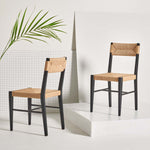 Safavieh Couture Cody Rattan Dining Chair - Black / Natural