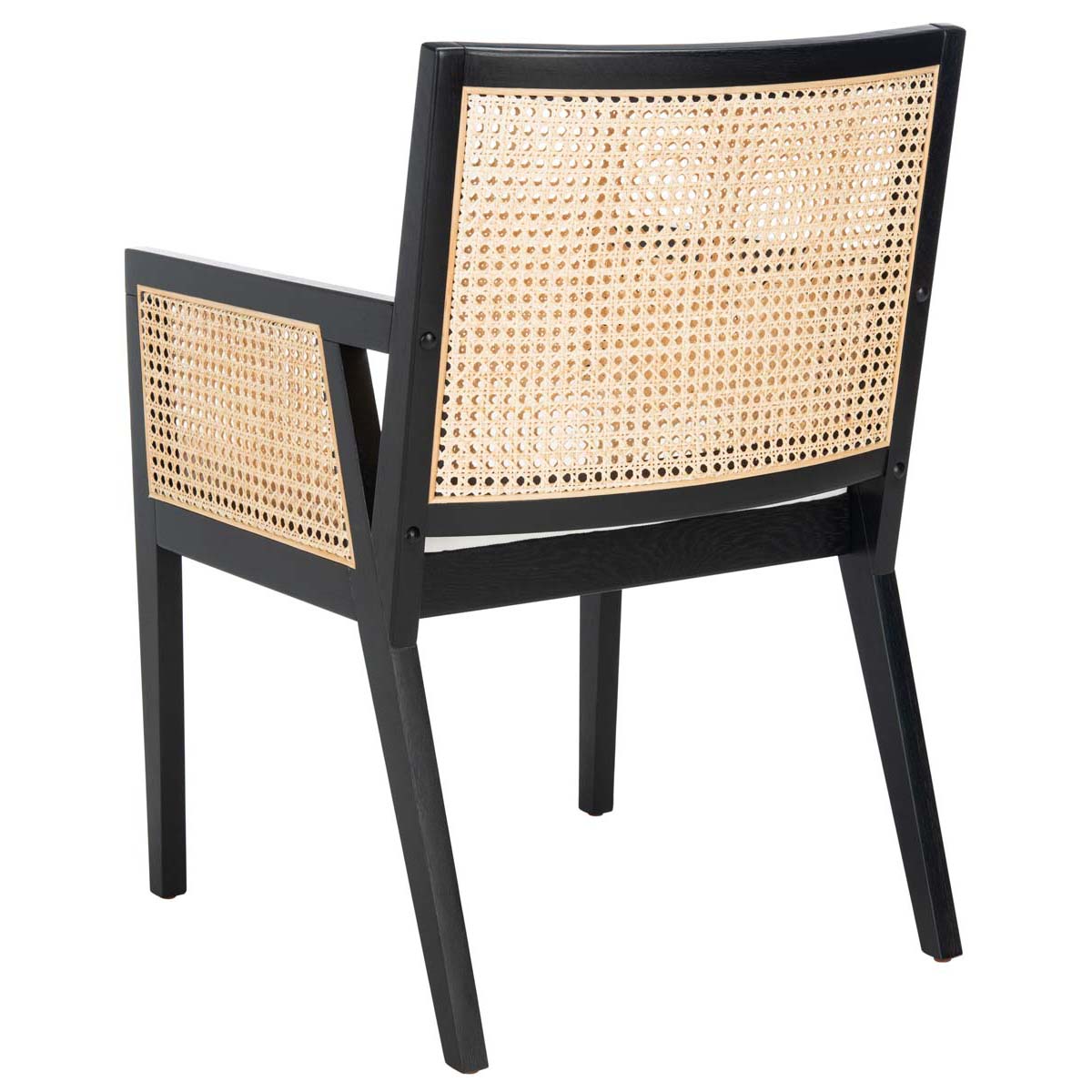 Safavieh Couture Malik Rattan Dining Chair - Black / Natural