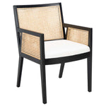 Safavieh Couture Malik Rattan Dining Chair - Black / Natural