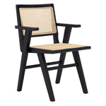 Safavieh Couture Hattie French Cane Arm Chair - Black / Natural