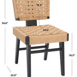 Safavieh Couture Susanne Woven Dining Chair - Black / Natural