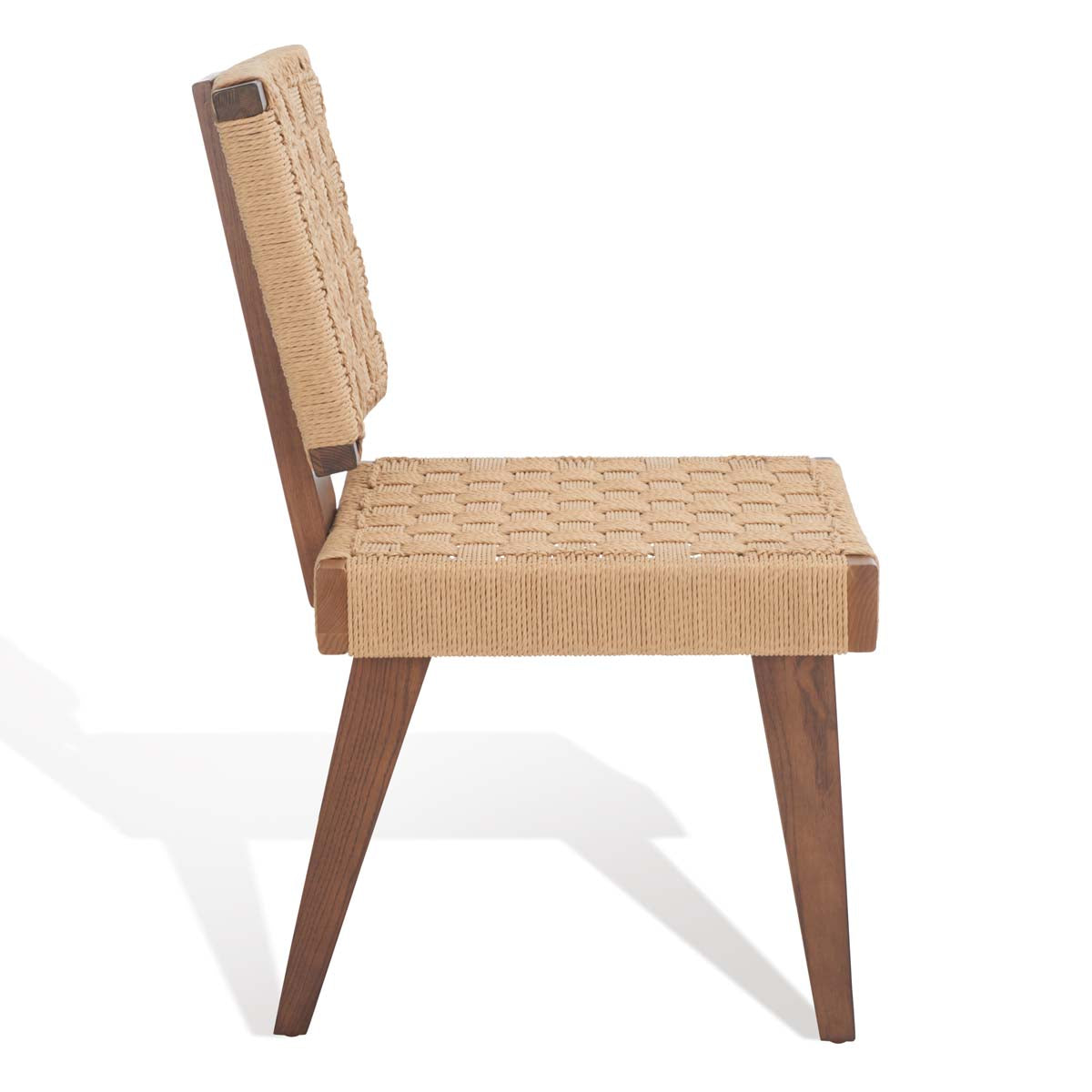 Safavieh Couture Susanne Woven Dining Chair - Walnut / Natural