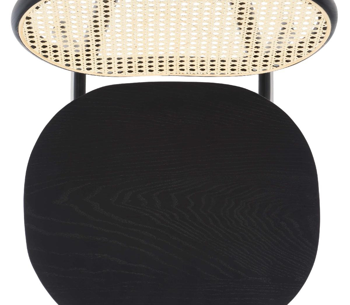 Safavieh Couture Kristianna Rattan Back Dining Chair(Set of 2) , SFV4127 - Black / Natural