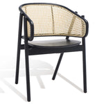 Safavieh Couture Emmy Rattan Back Dining Chair , SFV4128 - Black / Natural