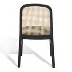Safavieh Couture Annmarie Rattan Back Chair(Set of 2) - Black / Natural