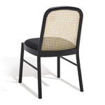 Safavieh Couture Annmarie Rattan Back Chair(Set of 2) - Black / Natural