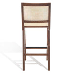 Safavieh Couture Hattie French Cane Barstool - Walnut / Natural