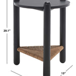 Safavieh Couture Macianna Woven Shelf Accent Table - Black