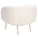 Safavieh Couture Alena Accent Chair - Ivory / Gold