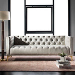 Safavieh Couture Florentino Tufted Sofa - Light Grey