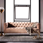 Safavieh Couture Florentino Tufted Sofa - Pale Mauve