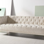 Safavieh Couture Florentino Tufted Sofa - Cream / Gold