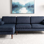Safavieh Couture Dulce Mid Century Chaise Sofa - Dark Blue