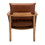 Safavieh Couture Caramel Mid Century Leather Chair - Brown