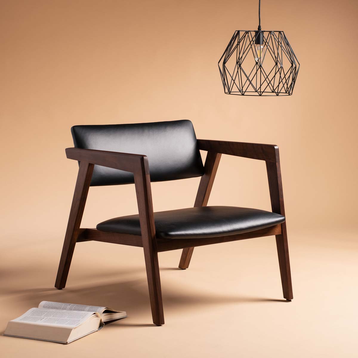 Safavieh Couture Mid Century Leather Chair