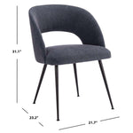 Safavieh Couture Cromwell Mid Century Dining Chair - Navy / Black