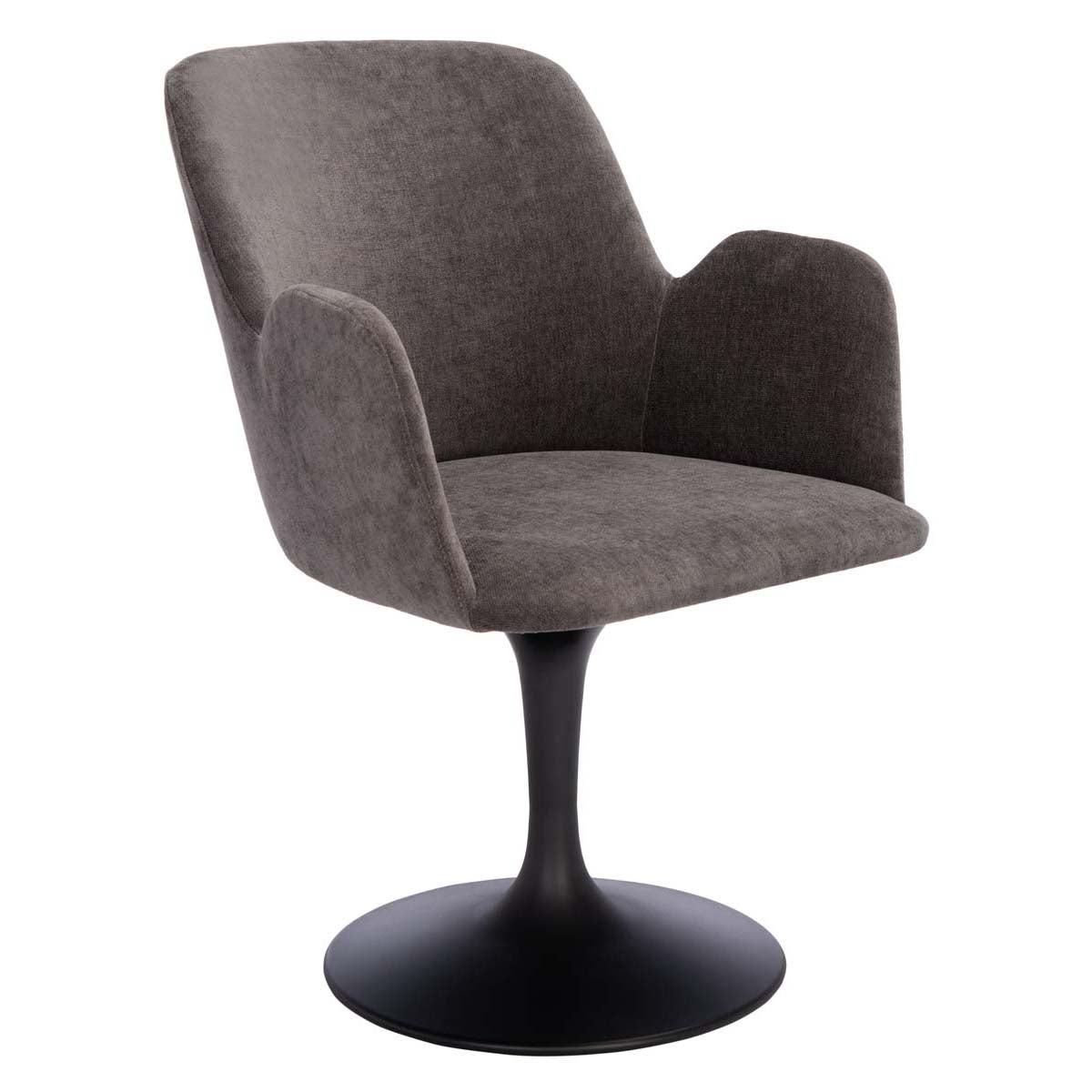 Safavieh Couture Cherith Pedastal Dining Chair - Anthracite / Black