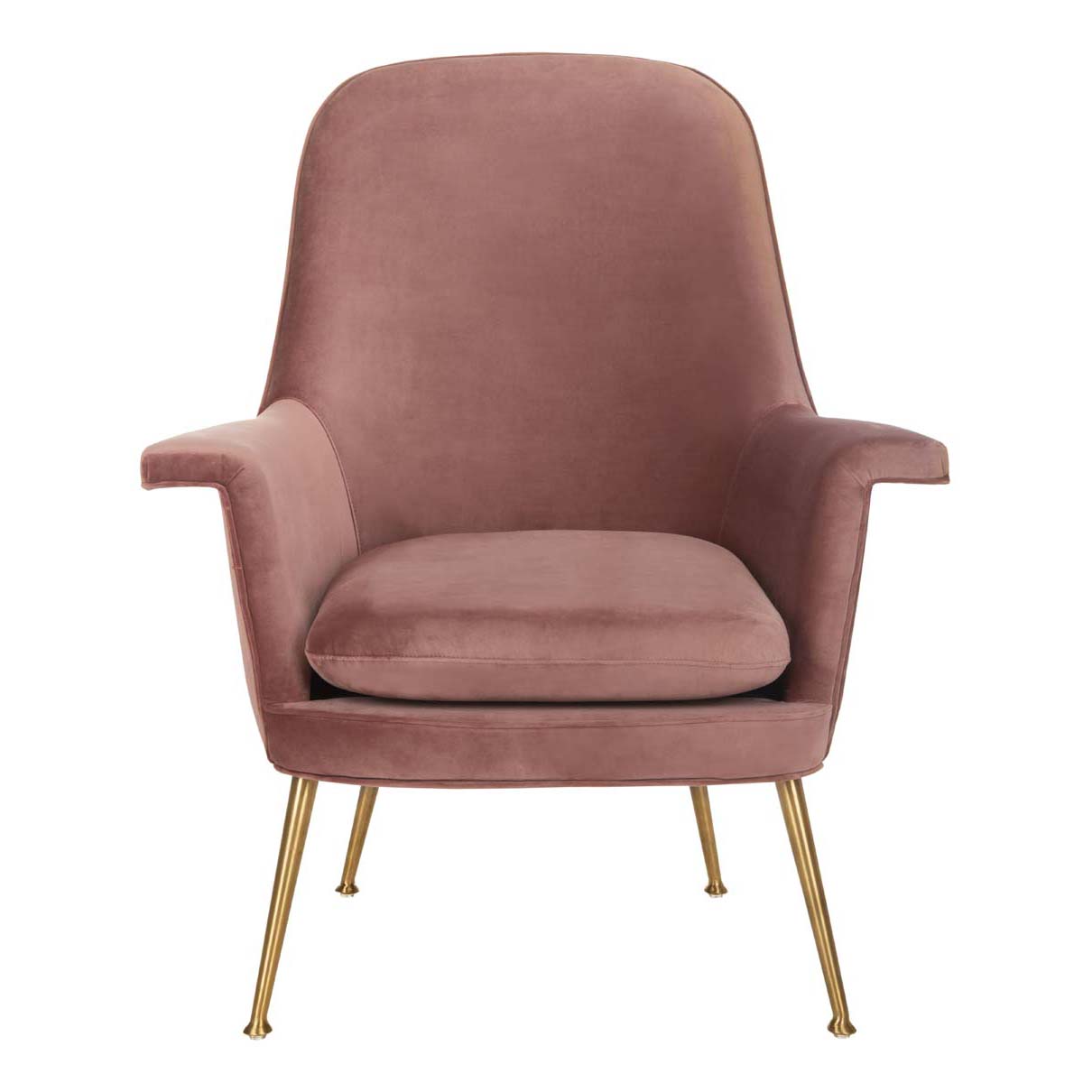 Safavieh Couture Aimee Velvet Arm Chair - Dusty Rose