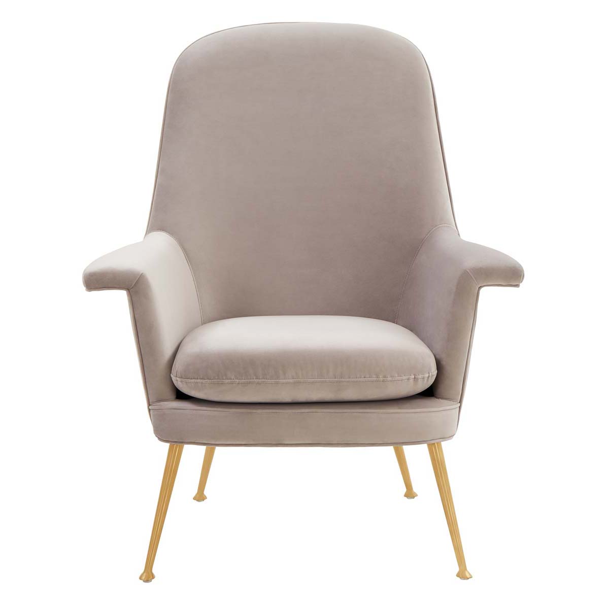 Safavieh Couture Aimee Velvet Arm Chair - Pale Taupe