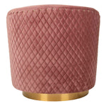 Safavieh Couture Clara Quilted Swivel Tub Chair - Dusty Rose