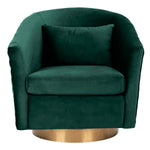 Safavieh Couture Clara Quilted Swivel Tub Chair - Emerald
