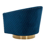 Safavieh Couture Clara Quilted Swivel Tub Chair - Navy
