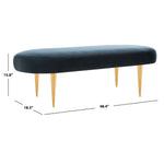 Safavieh Couture Corinne Oval Bench - Navy