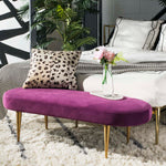 Safavieh Couture Corinne Oval Bench - Plum