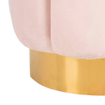 Safavieh Couture Maxine Channel Tufted Otttoman - Pink