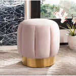 Safavieh Couture Maxine Channel Tufted Otttoman - Pink