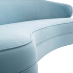 Safavieh Couture Primrose Curved Sofa - Light Blue / Gold