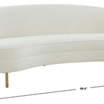 Safavieh Couture Primrose Curved Sofa - Cream / Gold
