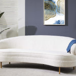 Safavieh Couture Primrose Curved Sofa - Ivory / Gold
