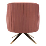 Safavieh Couture Leyla Swivel Velvet Accent Chair - Dusty Rose
