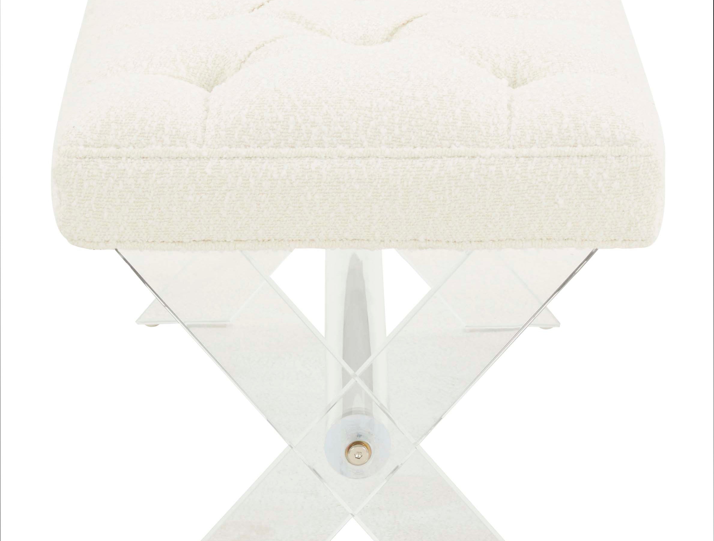 Safavieh Couture Tourmaline Tufted Bench - Ivory