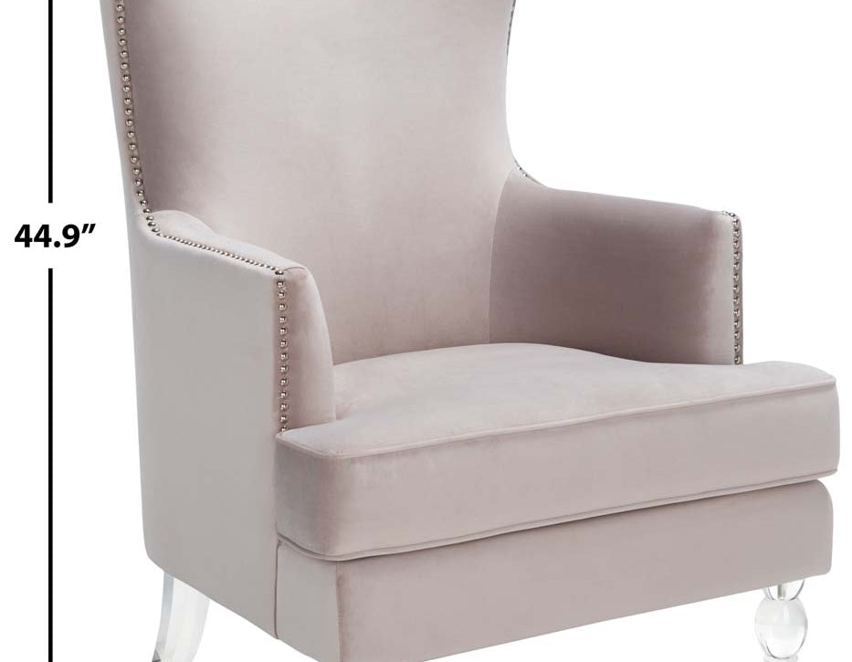 Safavieh Couture Geode Modern Wingback Chair - Pale Taupe