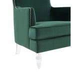 Safavieh Couture Geode Modern Wingback Chair - Forest Green