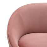 Safavieh Couture Razia Channel Tufted Tub Loveseat - Dusty Rose / Gold