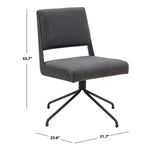 Safavieh Couture Emmeline Swivel Office Chair - Slate Grey / Black