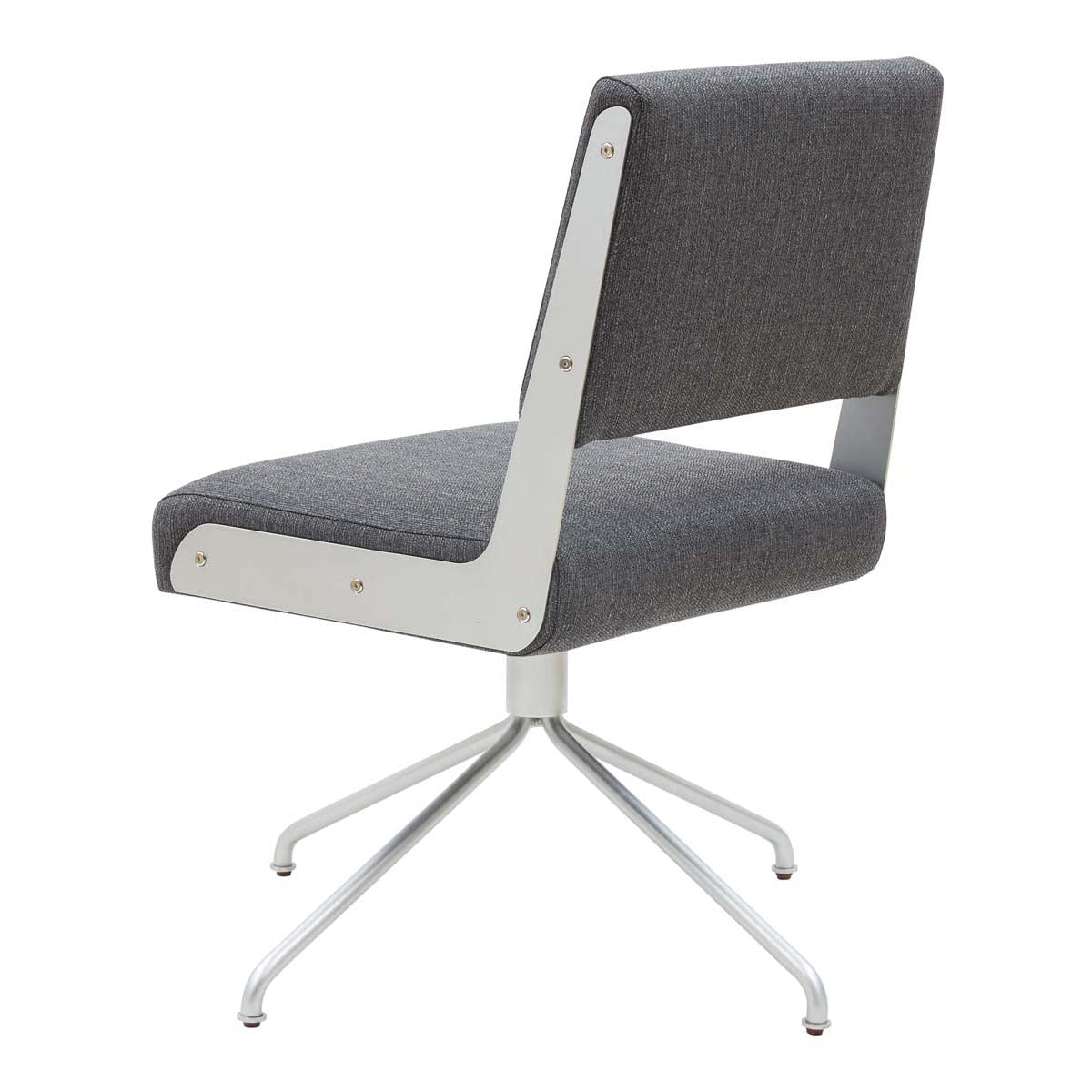 Safavieh Couture Emmeline Swivel Office Chair - Slate Grey / Silver