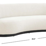 Safavieh Couture Stevie Boucle Curved Back Sofa - Ivory