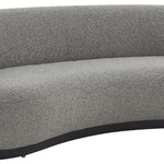 Safavieh Couture Stevie Boucle Curved Back Sofa - Light Grey / Black